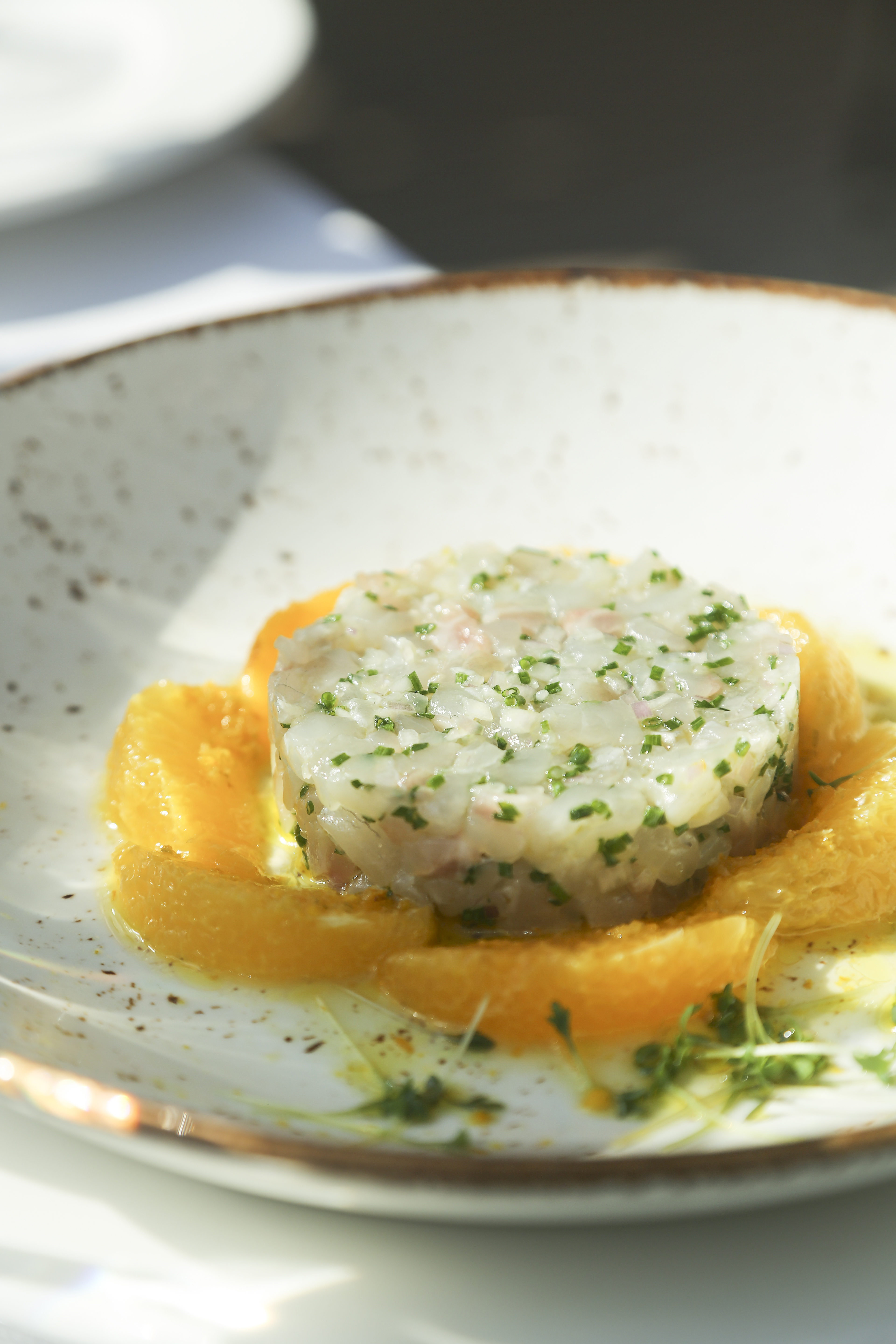 tartare de poisson blanc aux pommes et chenin